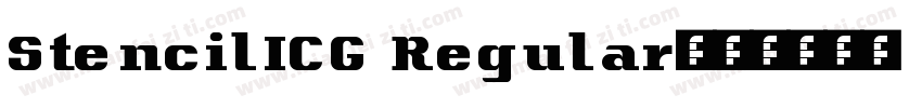 StencilICG Regular字体转换